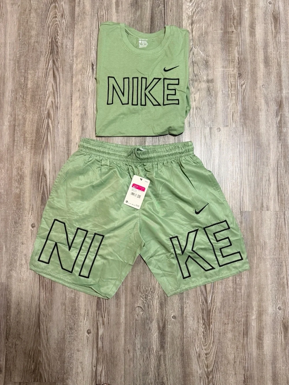 Nike Bright  Graphic Logo Tee and Shorts Set
